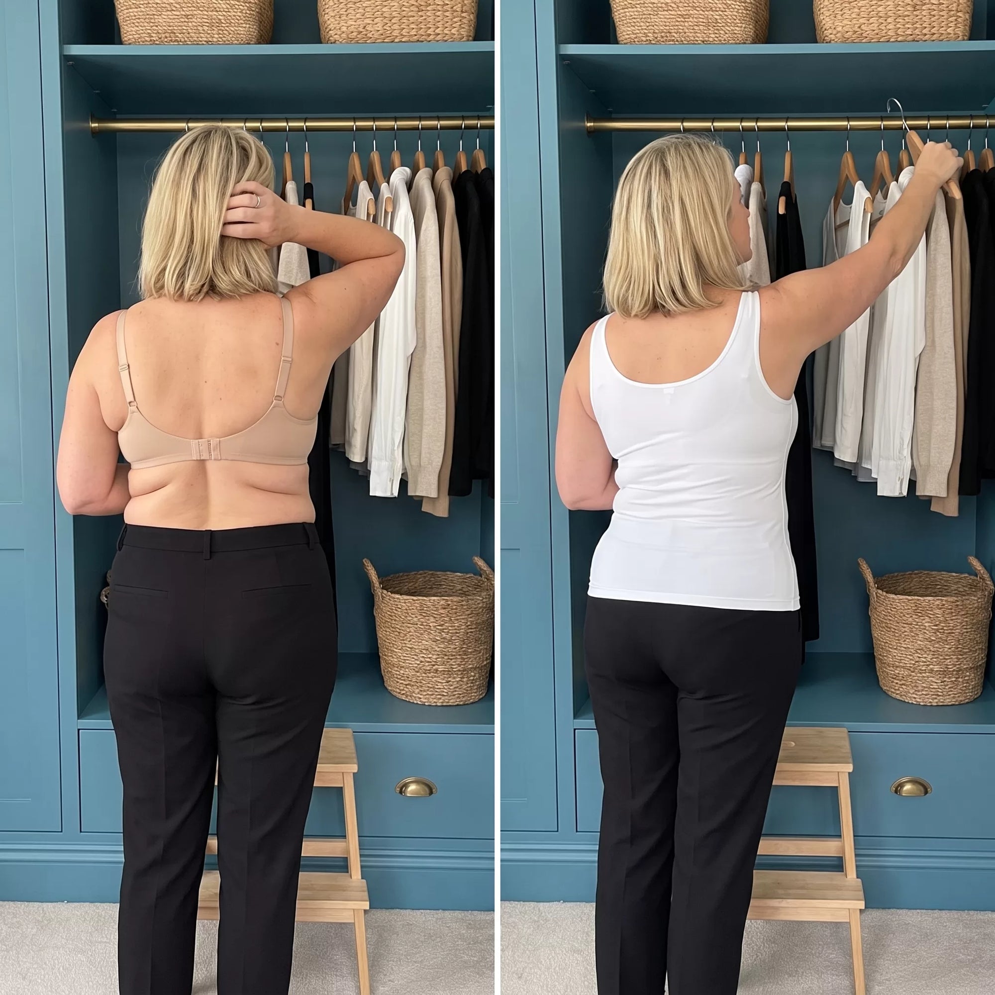 Comparaison illustrative devant un miroir