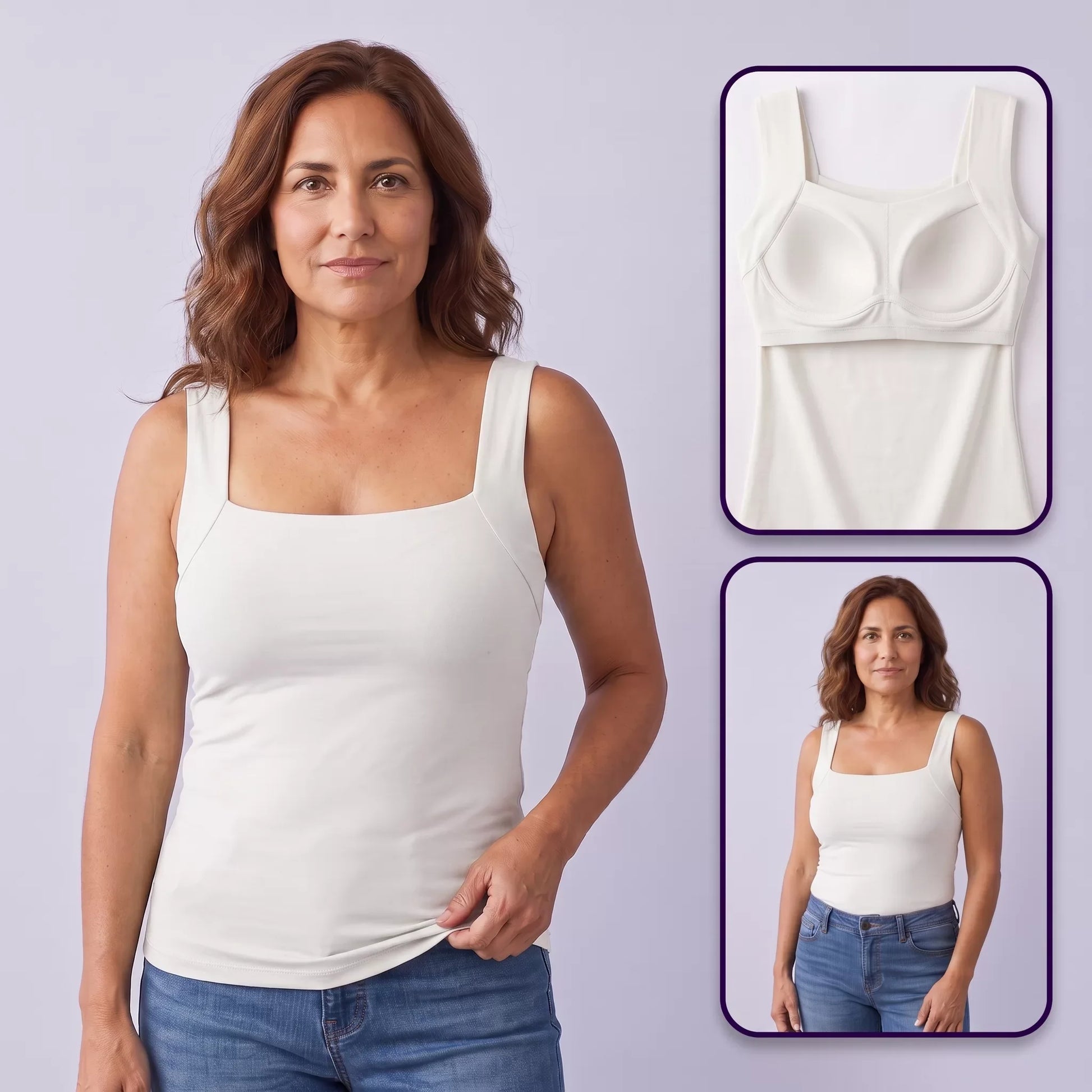 Curvea Liberté blanc - vues face, détail et silhouette