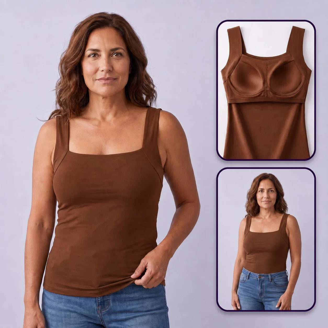Curvea Liberté café - vues face, détail et silhouette