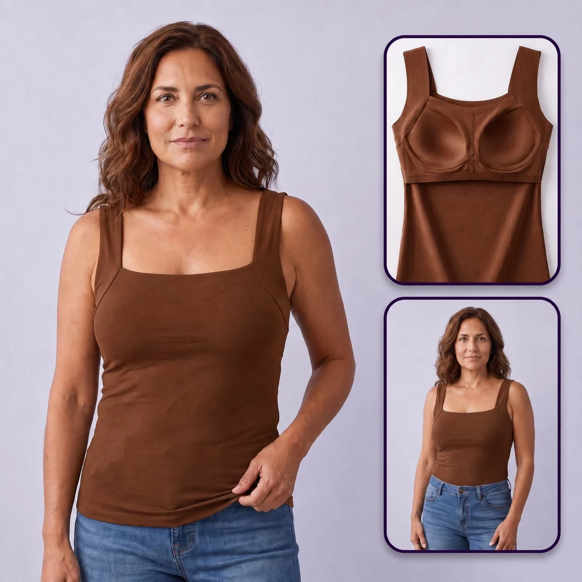 Curvea Liberté café - vues face, détail et silhouette